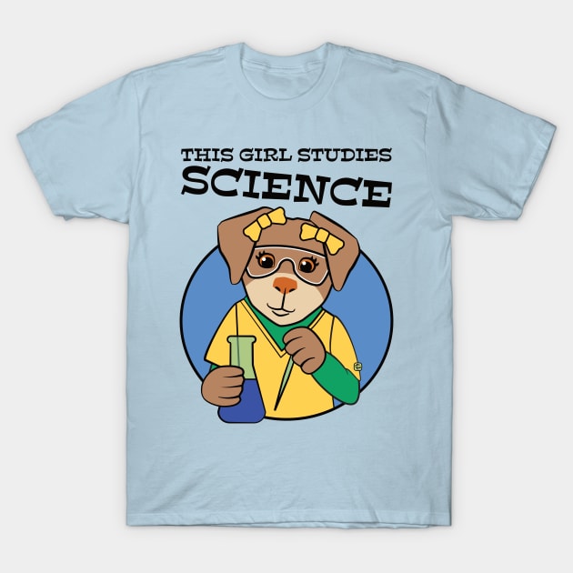 This Girl Studies Science T-Shirt by Sue Cervenka